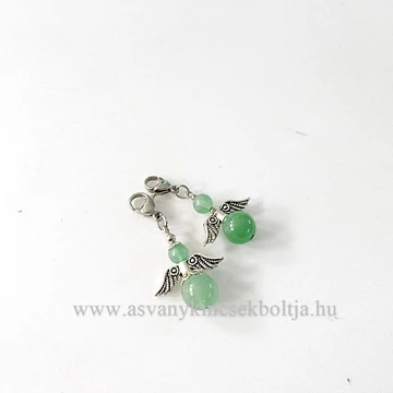 Aventurin angyalka medál kapoccsal Aventurin angyalka medál kapoccsal