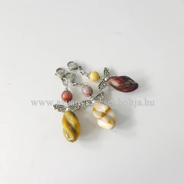 Mokait jáspis csavart tündérmedál kapoccsal