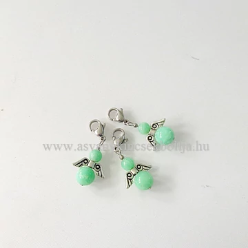 Krizopráz angyalka medál kapoccsal Krizopráz angyalka medál kapoccsal