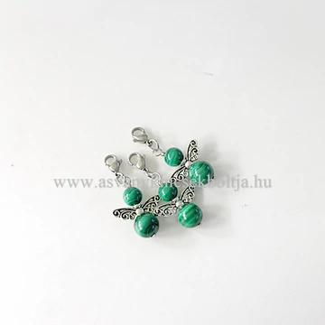 Malachit tündérmedál kapoccsal Malachit tündérmedál kapoccsal