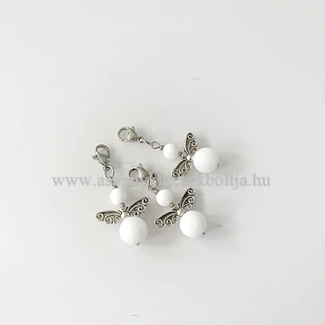 Tejkvarc tündérmedál kapoccsal Tejkvarc tündérmedál kapoccsal