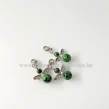 Zoizit tündérmedál kapoccsal Zoizit tündérmedál kapoccsal