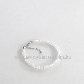 Fehér achát bokalánc 6 mm 20-23 cm