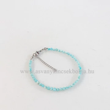 Amazonit lencse bokalánc 4 mm 20-23 cm Amazonit lencse bokalánc 4 mm 20-23 cm