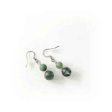 Mohaachát 2 golyós fülbevaló