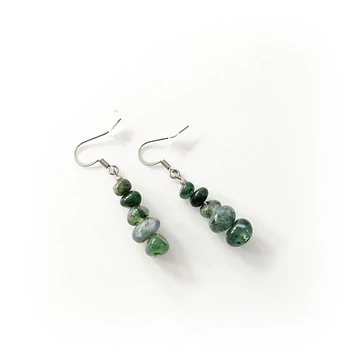 Mohaachát szemcsés fülbevaló