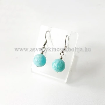 Amazonit 1 golyós fülbevaló Amazonit 1 golyós fülbevaló