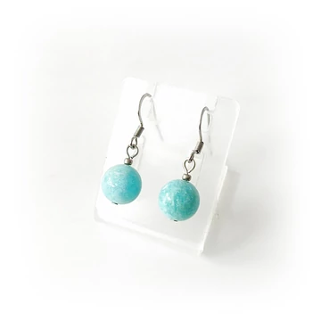 Amazonit 1 golyós fülbevaló