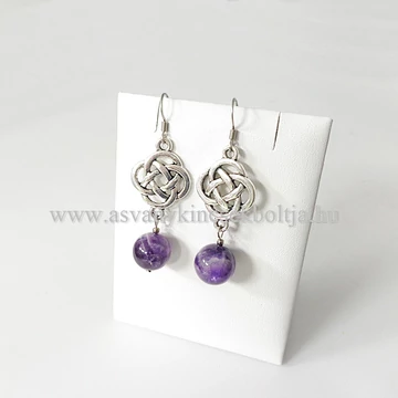 Ametiszt csomós fülbevaló Ametiszt csomós fülbevaló