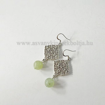 Jáde 1 golyós mandalás fülbevaló Jáde 1 golyós mandalás fülbevaló