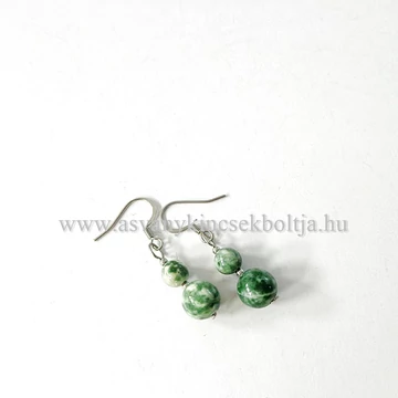 Foltos jáde 2 golyós fülbevaló Foltos jáde 2 golyós fülbevaló