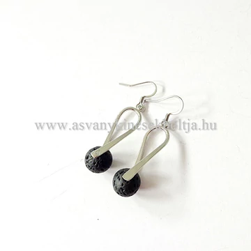 Lávakő csavart fülbevaló Lávakő csavart fülbevaló