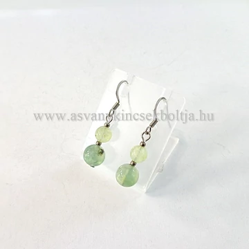 Prehnit 2 golyós fülbevaló Prehnit 2 golyós fülbevaló