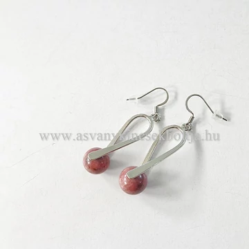 Rodonit csavart fülbevaló Rodonit csavart fülbevaló