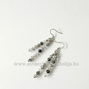 Turmalinkvarc 2 szárú fülbevaló