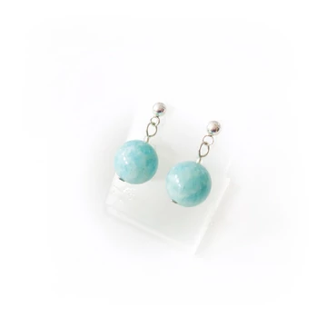 Amazonit beszúrós fülbevaló