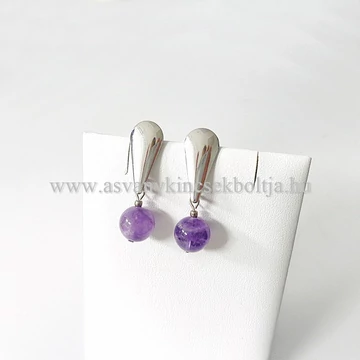 Ametiszt csepp fülbevaló Ametiszt csepp fülbevaló