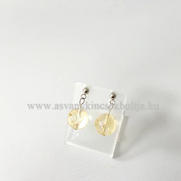 Citrin 1 golyós fülbevaló 12 mm Citrin 1 golyós fülbevaló 12 mm