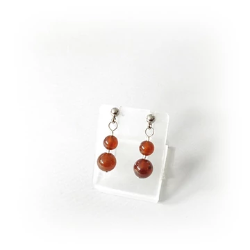 Hesszonit gránát 2 golyós fülbevaló