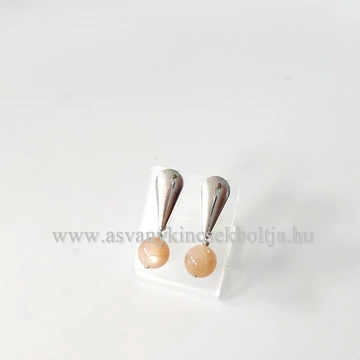 Barna holdkő csepp formájú fülbevaló