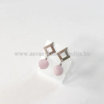 Kunzit rombusz formájú fülbevaló Kunzit rombusz formájú fülbevaló
