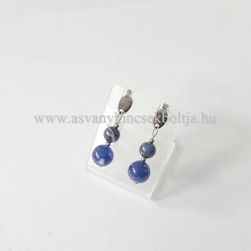 Szodalit 2 golyós fülbevaló