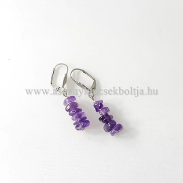 Ametiszt szemcsés fülbevaló Ametiszt szemcsés fülbevaló