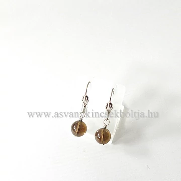 Füstkvarc 1 golyós fülbevaló Füstkvarc 1 golyós fülbevaló