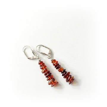 Hesszonit gránát szemcsés fülbevaló