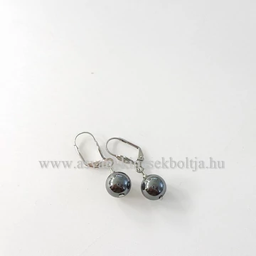 Hematit 1 golyós fülbevaló 10 mm Hematit 1 golyós fülbevaló 10 mm