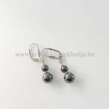 Hematit 2 golyós fülbevaló Hematit 2 golyós fülbevaló