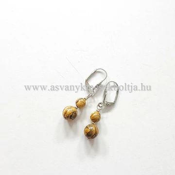 Tájkép jáspis 2 golyós fülbevaló Tájkép jáspis 2 golyós fülbevaló