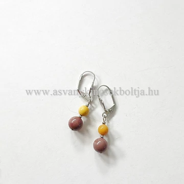 Mokait jáspis 2 golyós fülbevaló Mokait jáspis 2 golyós fülbevaló