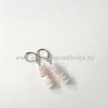 Kunzit szemcsés fülbevaló Kunzit szemcsés fülbevaló