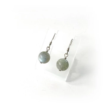 Labradorit 1 golyós fülbevaló 10 mm