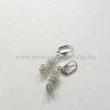 Labradorit szemcsés fülbevaló