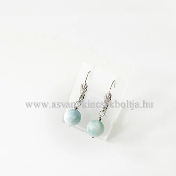 Larimár 1 golyós fülbevaló 10 mm