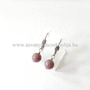 Lepidolit 1 golyós fülbevaló