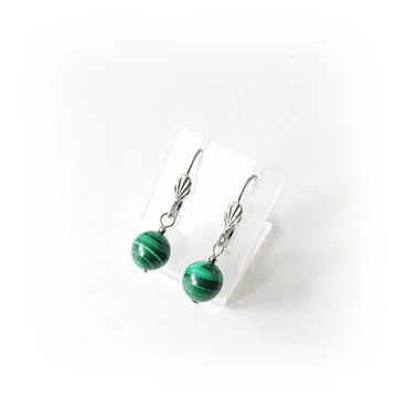 Malachit 1 golyós fülbevaló