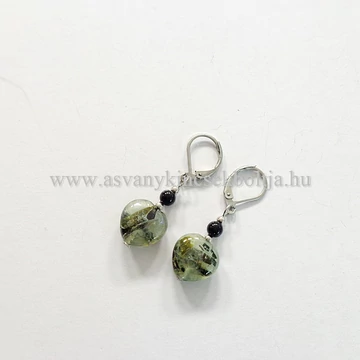 Prehnit kicsi szív fülbevaló Prehnit kicsi szív fülbevaló