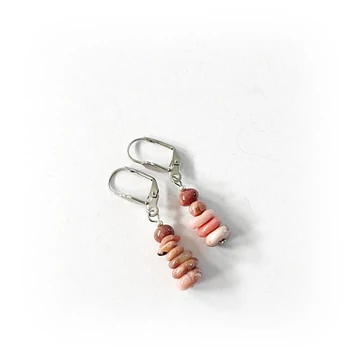 Rodonit szemcsés fülbevaló