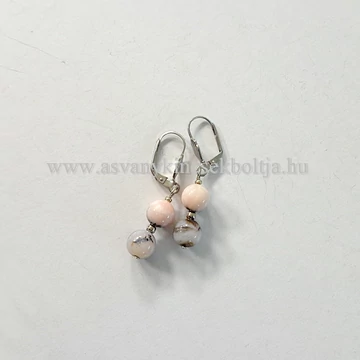 Rózsaopál 2 golyós fülbevaló Rózsaopál 2 golyós fülbevaló