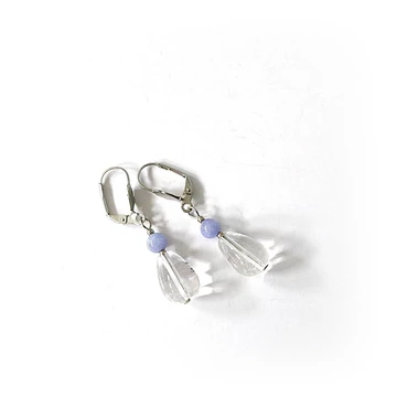 Tanzanit - hegyikristály fülbevaló