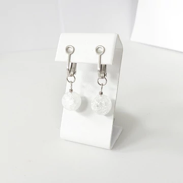 Repesztett hegyikristály 1 golyós klipsz fülbevaló