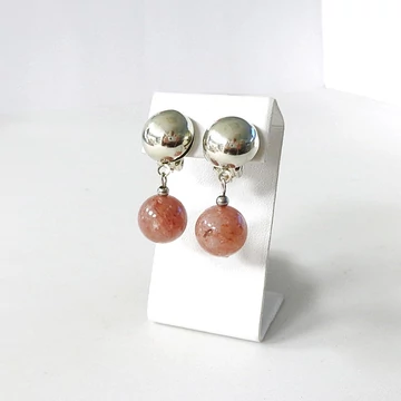 Hematitos kvarc ezüst színű klipszen