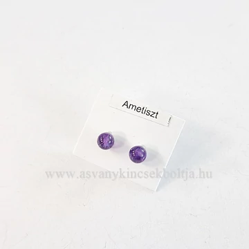 Ametiszt pötty fülbevaló 6 mm Ametiszt pötty fülbevaló 6 mm