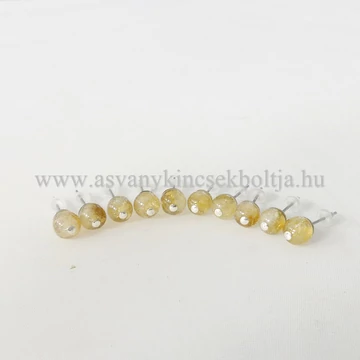 Citrin pötty fülbevaló 6 mm Citrin pötty fülbevaló 6 mm