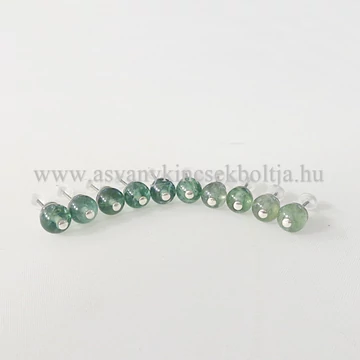 Fluorit pötty fülbevaló 6 mm Fluorit pötty fülbevaló 6 mm