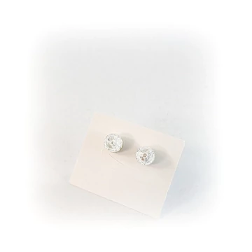 Repesztett hegyikristály pötty fülbevaló 6 mm