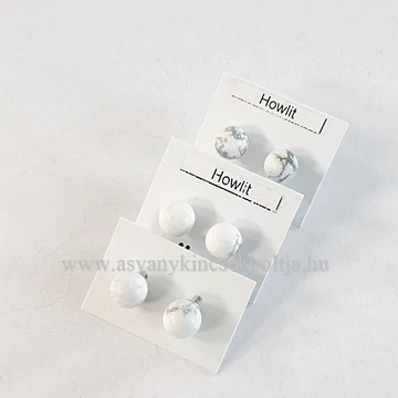 Howlit pötty fülbevaló 8 mm Howlit pötty fülbevaló 8 mm